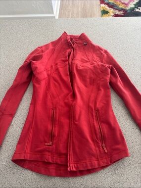 Lululemon size 6 define Women’s Red Zip-Front Jacket